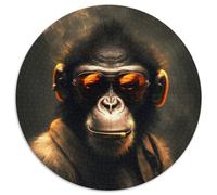 1000 Pieces Puzzles for Adults Monkey 1000 Pieces Round Puzzles for Adults for Teenager & Families, Perfect DIY Decor & Brain-Teasing Challenge 67.5x67.5cm