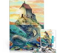 1000 Pieces Puzzles for Adults Monster under the island Herausforderndes Spiel Lernspiel für Geburtstag, Weihnachten38x26cm