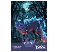 1000 Pieces Puzzles for Adults Moonlight Spirit Fox Jigsaw for Adults Anti-Stress Toys Difficult Hard Difficult And Challenge 38x26cm/1000pcs