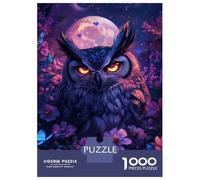 1000 Pieces Puzzles for Adults Moonlit Owl Fantasy -1 Jigsaws for Adults Relax Games Enhance Memory Unique Gifts for Birthday And Christmas 52x38cm/1000pcs