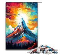 1000 Pieces Puzzles for Adults Mountain Peak Is Surrounded by SplattersLots of Color Decompressing Intellectual Educational Toy Gifts Ideas 75x50cm
