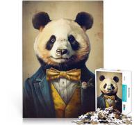 1000 Pieces Puzzles for Adults Mr Dapper Panda Bear Anspruchsvoll, aber lustig und humorvoll Geschenk zum Geburtstag52x38cm