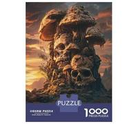 1000 Pieces Puzzles for Adults Mushroom Skull Statue Adult Puzzles Brain Teaser Game Enhance Memory Unique Gifts for Birthday And Christmas 70x50cm/1000pcs