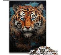1000 Pieces Puzzles for Adults Mystic Tiger Jigsaw Puzzle Made of Wood, Ideal for Office, Bedroom, Living Room Decor 1000pcs(50x75cm)