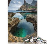 1000 Pieces Puzzles for Adults Mystical Shores at Dawn Creative Square Jigsaw Puzzles for Adults, Wooden Puzzles Home Decoration Jigsaw Puzzles 1000pcs (75x50cm)