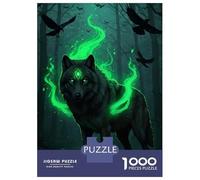 1000 Pieces Puzzles for Adults Mystical Wolf Energy Animal Jigsaw Puzzle Family Games Difficult Hard Unique Gifts for Birthday And Christmas 38x26cm/1000pcs