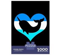1000 Pieces Puzzles for Adults Narwhal Narwhale Love Puzzle for Adults Toy Wall Decor Analysis And Logic Unique Gifts for Birthday And Christmas 70x50cm/1000pcs