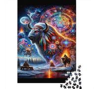 1000 Pieces Puzzles for Adults Native American Spirituality Art Puzzles for Adults Hands-on Game But Fun And Humorous Parent-child Interaction 38x26cm/1000pcs