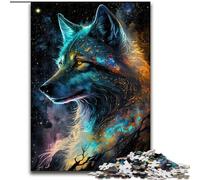 1000 Pieces Puzzles for Adults Nebula Wolf Wooden Jigsaw Puzzles size 50x75cm Brain Challenge Gift, Educational Activity for Teenagers