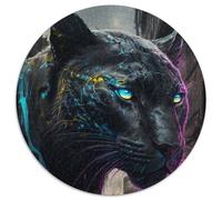 1000 Pieces Puzzles for Adults Neon Black Leopard Jigsaw Puzzles for Adults Challenging Brain Teaser for Teenagers, Family Fun, DIY Home Decor Gift 67.5x67.5cm