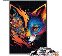 1000 Pieces Puzzles for Adults Neon Fox Jigsaws 1000 Pieces for Adults Interactive Family Game, Suitable for Ages 14+ (Size 26x38cm)