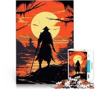 1000 Pieces Puzzles for Adults ninja on the sunsets Trainieren Sie Ihr Gehirn und Ihre Hände Wanddekoration75x50cm