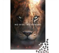 1000 Pieces Puzzles for Adults No Risk No Reward Square Puzzle for Adults & Wooden Puzzles Home Decor 1000pcs (75x50cm)