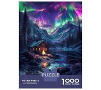 1000 Pieces Puzzles for Adults Nordic Aurora Borealis Jigsaw for Adults Anti-Stress Toys Difficult Hard Difficult And Challenge 52x38cm/1000pcs