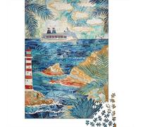 1000 Pieces Puzzles for Adults Ocean Cruise Ship Art Print Puzzles for Adults Hands-on Game But Fun And Humorous Parent-child Interaction 38x26cm/1000pcs