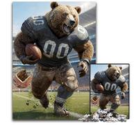 1000 Pieces Puzzles for Adults Old School Grizzly Footballer Puzzles for Adults Brain Teaser Game Interactive Family Game Suitable for Ages 14 1000 PCS(38x26cm)