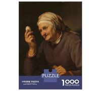 1000 Pieces Puzzles for Adults Old Woman Holding An Egg Jigsaws for Adults Relax Games Enhance Memory Unique Gifts for Birthday And Christmas 52x38cm/1000pcs