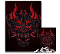 1000 Pieces Puzzles for Adults Oni Masked Angry Difficult Puzzles for Adults Challenging Brain Teaser Relaxing Toy for Teenagers 1000 PCS(75x50cm)