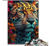 1000 Pieces Puzzles for Adults Orange Close Up Jaguar Puzzles for Adults size 26x38cm for Mother'S Day, Birthdays, Christmas
