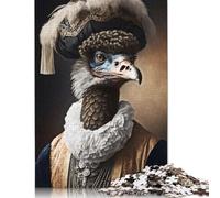 1000 Pieces Puzzles for Adults Ostrich Aristocrat Jigsaw Puzzles for Adults And Wooden Puzzles Home Decoration 1000pcs (75x50cm)