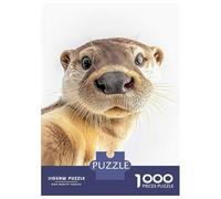 1000 Pieces Puzzles for Adults Otter Selfie Jigsaws for Adults Relax Games Enhance Memory Unique Gifts for Birthday And Christmas 38x26cm/1000pcs