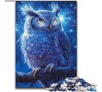 1000 Pieces Puzzles for Adults Owl in The Night Sky Jigsaw Puzzle Made of cardboard Ideal Holiday Or Birthday Gift, Party Game Toy size 38x26CM
