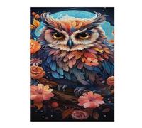 1000 Pieces Puzzles for Adults - Owl Sitting On A Branch Wooden Puzzles Educational Fun Intellectual Jigsaw,Game Decompression Toys for Kids