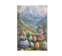 1000 Pieces Puzzles for Adults - Painting Easter Eggs Cute Bunnies Beginners Puzzle Toys, Spend Time to Get A Sense of Accomplishment Box for Home Decor