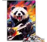 1000 Pieces Puzzles for Adults Panda Playing Guitar Jigsaw Puzzles for Adults size : 26x38cm Home Activity for Holidays, Birthdays, And Family Game Nights