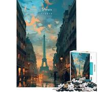 1000 Pieces Puzzles for Adults Paris Eiffel Tower Relaxing Games for Educational Game Challenge Toy Secret Santa Gifts Analysis And Logic (size 38x52cm)