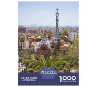 1000 Pieces Puzzles for Adults Park Güell Architecture Teenager Puzzles Brain Teaser Game Home Decoration for Is Ideal As A Gift 38x26cm/1000pcs