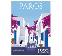 1000 Pieces Puzzles for Adults Paros Greek Island Jigsaw Puzzle Hands-on Game Home Decoration Unique Gifts for Birthday And Christmas 52x38cm/1000pcs