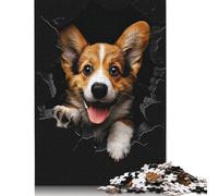 1000 Pieces Puzzles for Adults Pemproke Welsh Corgi Creative Square Jigsaw Puzzles for Adults, Wooden Puzzles Home Decoration Jigsaw Puzzles 1000pcs (75x50cm)