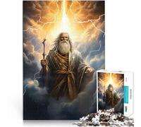 1000 Pieces Puzzles for Adults Perun Slavic Art Made of wood，for age 14+ Puzzle for Christmas game Gifts 。size：50x75cm/14.96x20.47inch