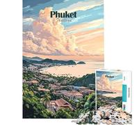 1000 Pieces Puzzles for Adults Phuket, Thailand Sunset Relaxing Games for Educational Game Challenge Toy Secret Santa Gifts Analysis And Logic (size 50x75cm)