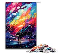 1000 Pieces Puzzles for Adults Piano Is Surrounded by of Coloured Clour Decompressing Intellectual Educational Toy Gifts Ideas 75x50cm