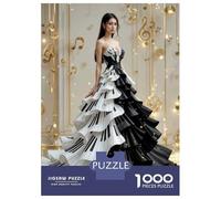 1000 Pieces Puzzles for Adults Piano Key Prom Dress Jigsaw for Adults Family Games Difficult Challenge Unique Gifts for Birthday And Christmas 70x50cm/1000pcs