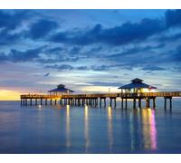 1000 Pieces Puzzles for Adults - Pier at Sunset Fort Myers Florida Beach Puzzles Beginners Puzzle Toys, Spend Time to Get A Sense of Accomplishment for Home Decor