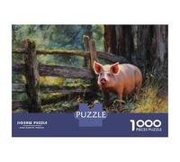 1000 Pieces Puzzles for Adults Pig in The Forest Jigsaw Puzzle Family Games Difficult Hard Unique Gifts for Birthday And Christmas 70x50cm/1000pcs