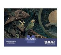 1000 Pieces Puzzles for Adults Pirate with Parrot Art Print Puzzles for Adults Hands-on Game But Fun And Humorous Parent-child Interaction 70x50cm/1000pcs