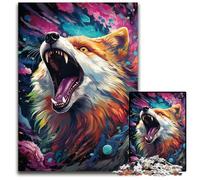 1000 Pieces Puzzles for Adults Planet Color Fox Wooden Jigsaw Puzzles for Adults Fun at Home Activities Birthday Present Travel Gifts 1000 PCS(75x50cm)