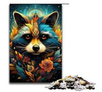 1000 Pieces Puzzles for Adults Psychedelic Animal Raccoon Wooden Jigsaw for Adults And Kids Stress Relief Tool 1000 PCS