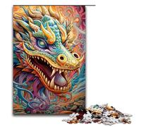 1000 Pieces Puzzles for Adults Psychedelic Art Dragon Decompressing Intellectual Educational Toy Gifts Ideas 75x50cm