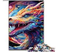 1000 Pieces Puzzles for Adults Psychedelic Art Dragon Jigsaw Puzzles for Adults size : 50x75cm Home Activity for Holidays, Birthdays, And Family Game Nights