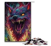 1000 Pieces Puzzles for Adults Psychedelic Art Wolf Decompressing Intellectual Educational Toy Gifts Ideas 75x50cm