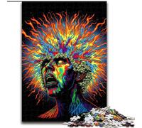 1000 Pieces Puzzles for Adults Psychedelic Brain cardboard Jigsaw Puzzles for Adults Family Interaction & Fun Gift, Vibrant Abstract Design (Size 26x38cm)
