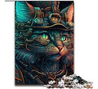 1000 Pieces Puzzles for Adults Psychedelic Cat Warrior Challenging Puzzles size 26x38cm Brain Challenge Game for Teenagers & Family Interaction