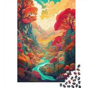 1000 Pieces Puzzles for Adults Psychedelic Creative Square Jigsaw Puzzles for Adults, Wooden Puzzles Home Decoration Jigsaw Puzzles 1000pcs (75x50cm)