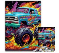 1000 Pieces Puzzles for Adults Psychedelic Truck Puzzles for Adults Brain Teaser Game for Teenagers, Perfect 26X38CM/10.23x14.96inch