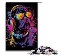 1000 Pieces Puzzles for Adults Pug Dog Art Decompressing Intellectual Educational Toy Gifts Ideas 75x50cm